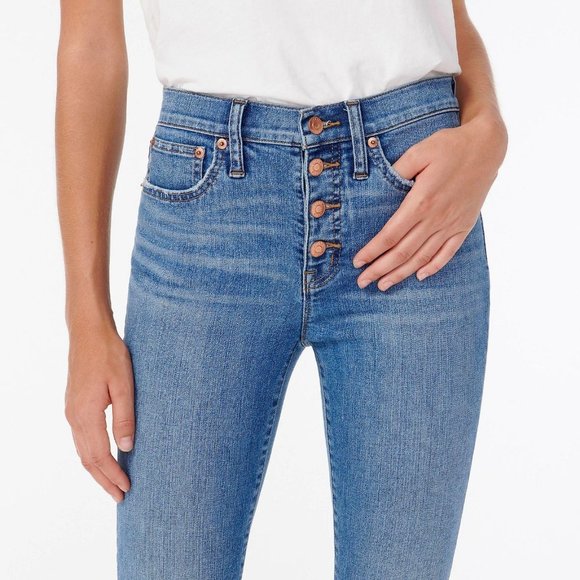 J Crew Sz 31 Jean 9” High Rise Toothpick Buffalo W - Picture 3 of 9